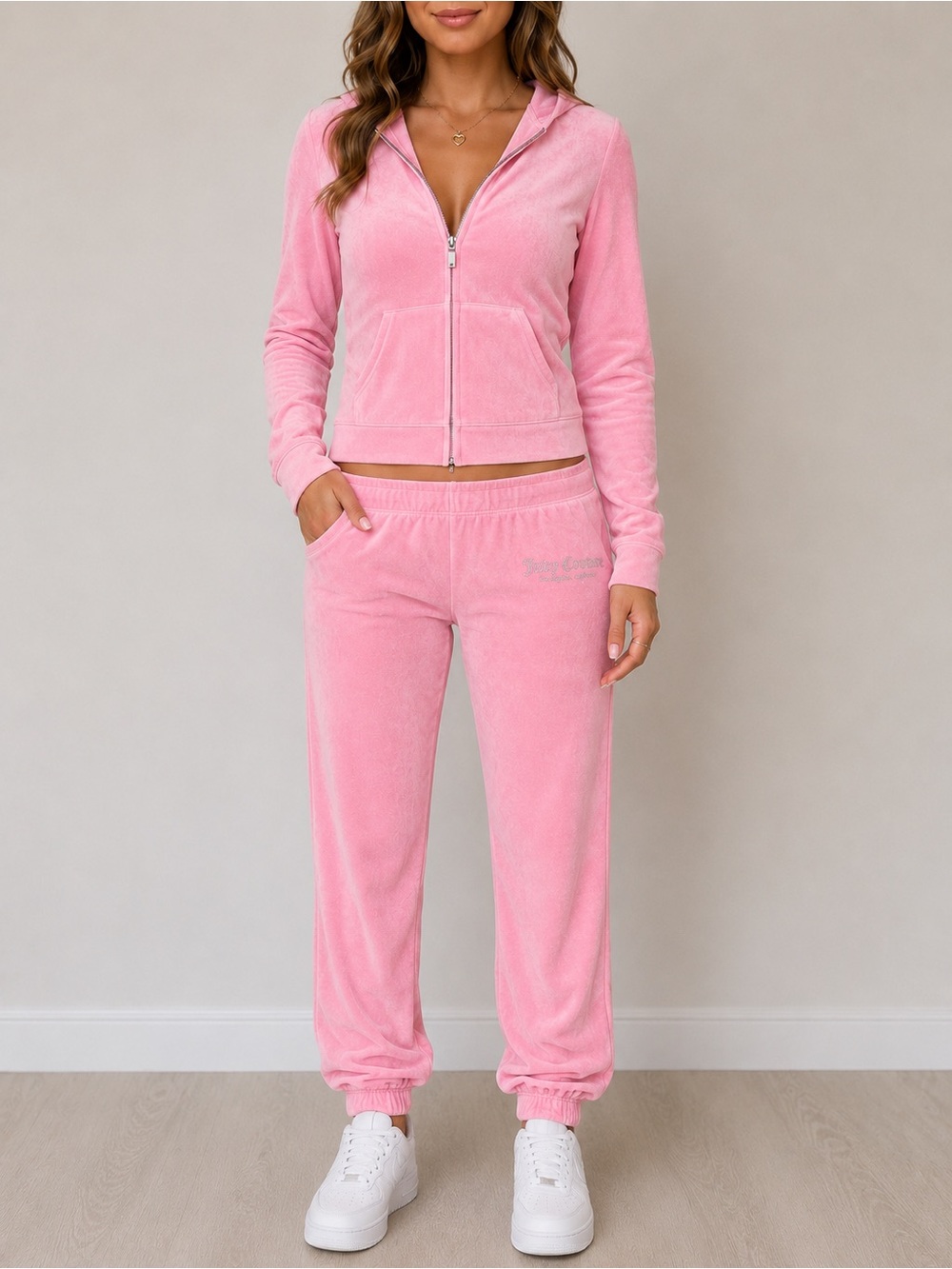 Y2K Juicy Couture Pink Velour tracksuit - Picture 3 of 7